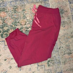 Figs womens pink joggers: petite